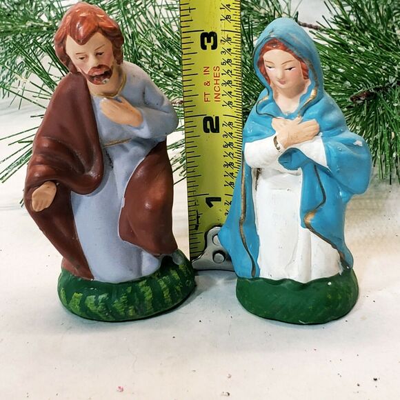 Vintage NATIVITY Manger Creche Figures Paper Mache Composite Joseph Mary Japan - Picture 9 of 9